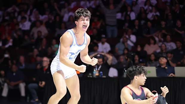 2024 CIF State Wrestling Championships finals ceremonies February 24, 2024 Photo-Joe Bergman33022420246 (6)